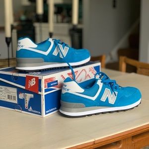 New Balance Mens Sneakers 574 Varsity Blue Silver